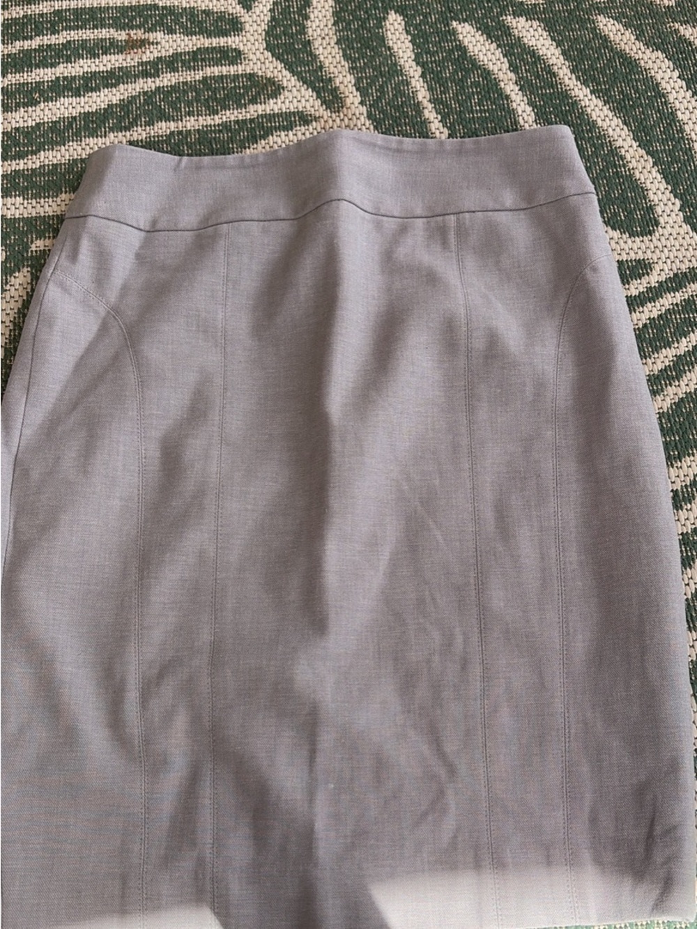 Express Light Gray Pencil Skirt - Tailored Panel Design
